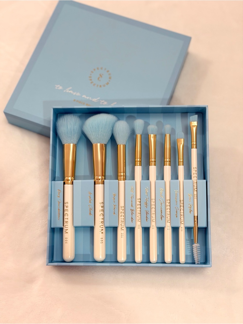 Spectrum Lux Makeup Brushes Blue Brush Set to have and to hold for bridal